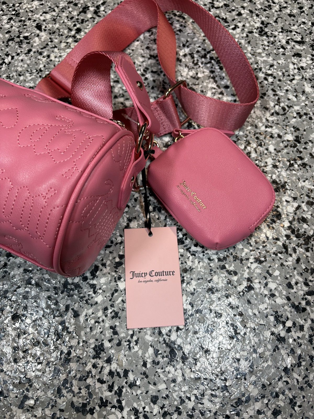 Juicy Couture Vintage Y2K Juicy Couture Hot Pink Puff Roll Crossbody Bag Size ONE SIZE - 9 Thumbnail