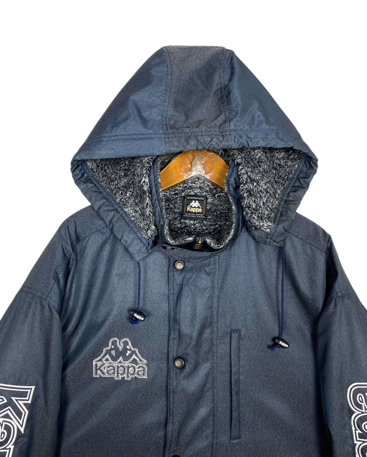 Kappa Rare‼️ Vtg Kappa Sherpa Lined Parka Sports Embroidery Logo Size US L / EU 52-54 / 3 - 3 Thumbnail