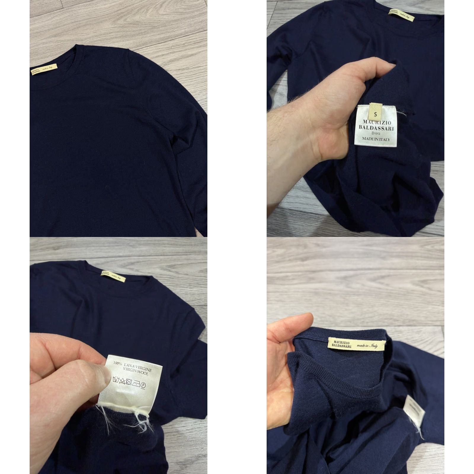 Vintage Maurizio Baldassari Wool Sweater Navy Crew Neck Mens Size S Size US S / EU 44-46 / 1 - 8 Thumbnail
