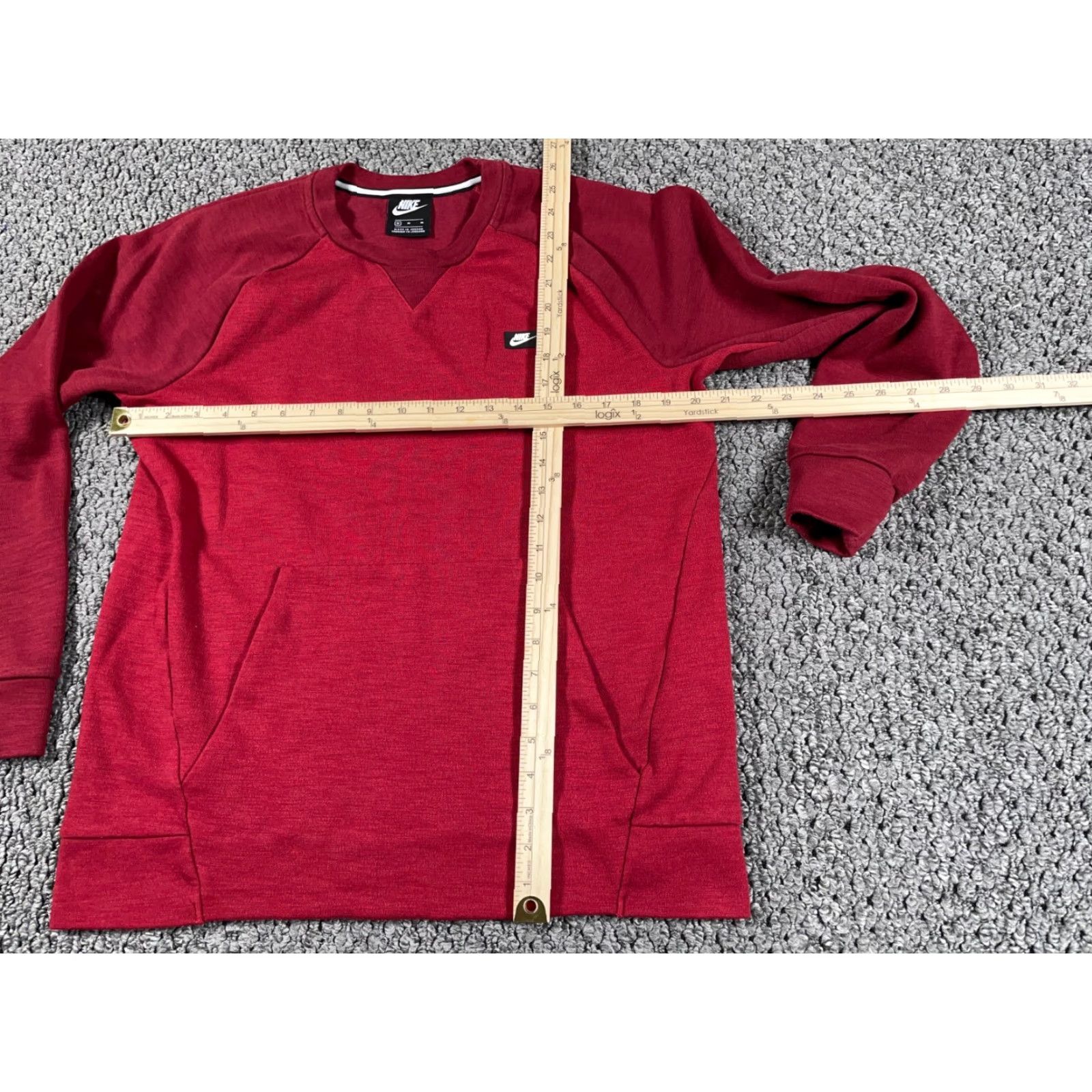 Nike Nike Sweatshirt Crewneck Optic Red Adult Medium Pullover Fleece Logo 90s Retro Sports Mens Shirt Size US M / EU 48-50 / 2 - 6 Thumbnail