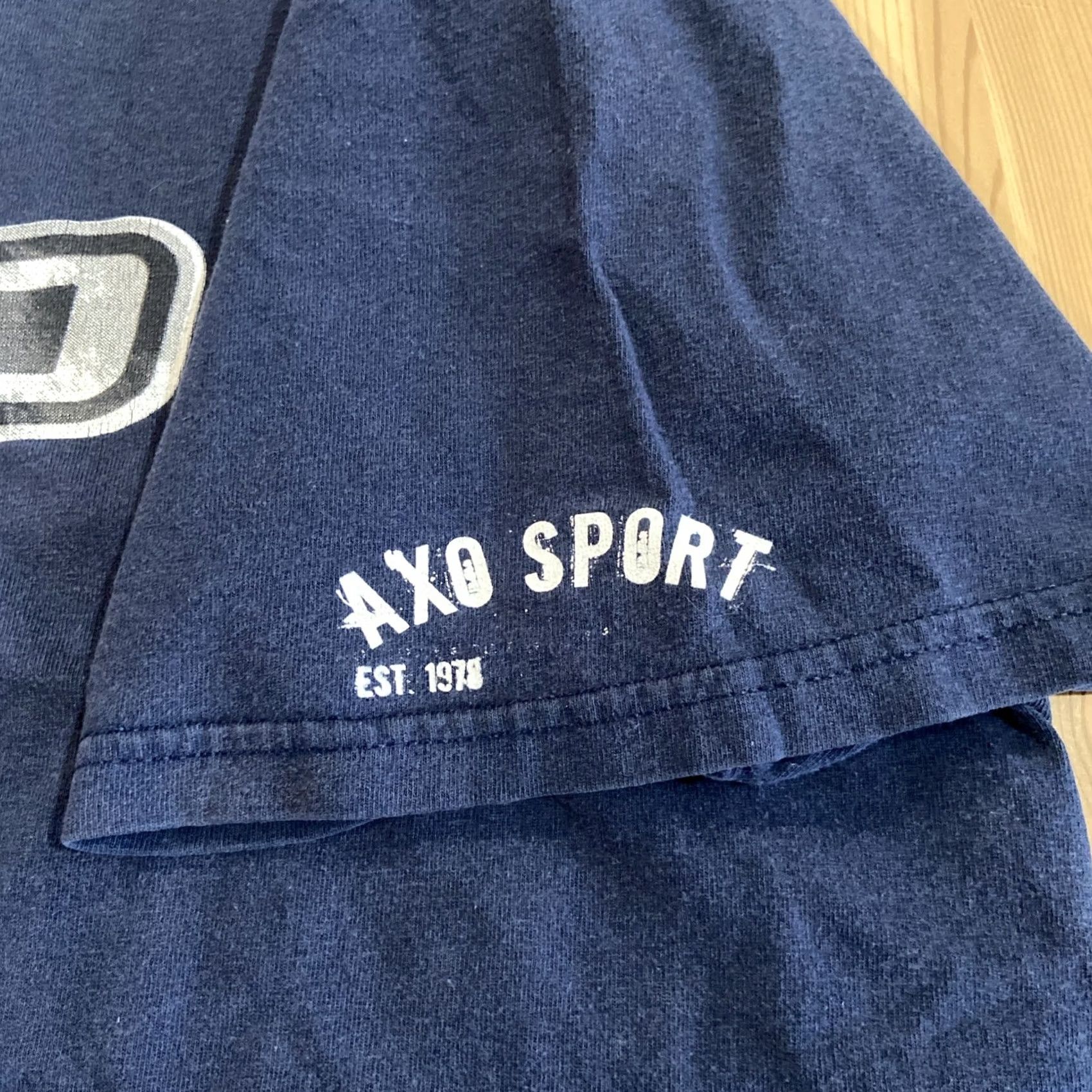 Vintage VINTAGE AXO Sport T-Shirt Adult XXL Blue 1990s Motorcross Dirtbike Riding Crew Neck Short Sleeve Graphic Print Men Women? Size US XXL / EU 58 / 5 - 6 Thumbnail