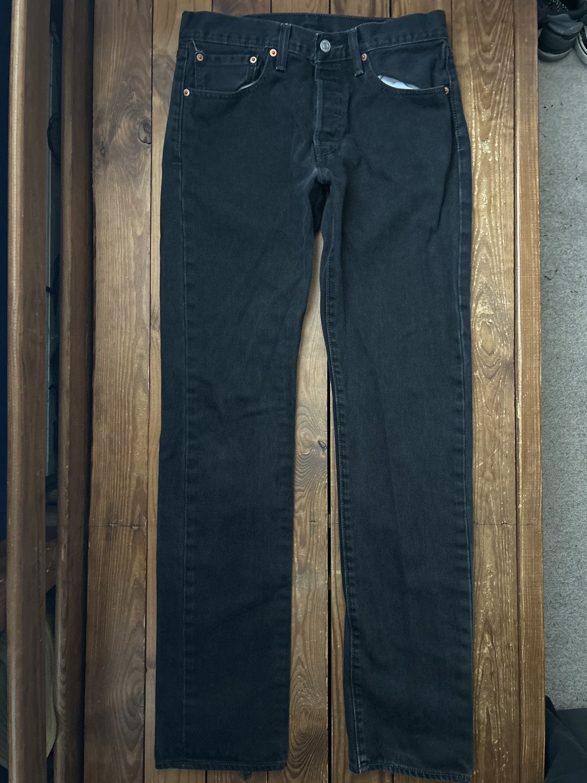 Levi's × Vintage Vintage 90s Y2K Levi’s Black 501 Denim Jeans Size US 31 - 2 Thumbnail