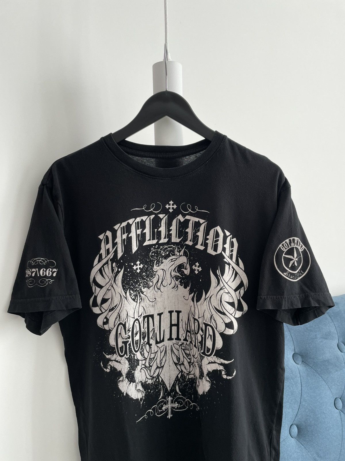 Affliction Vintage Affliction Gotthard T-Shirt Limited Edition SK8 RARE Size US M / EU 48-50 / 2 - 2 Thumbnail