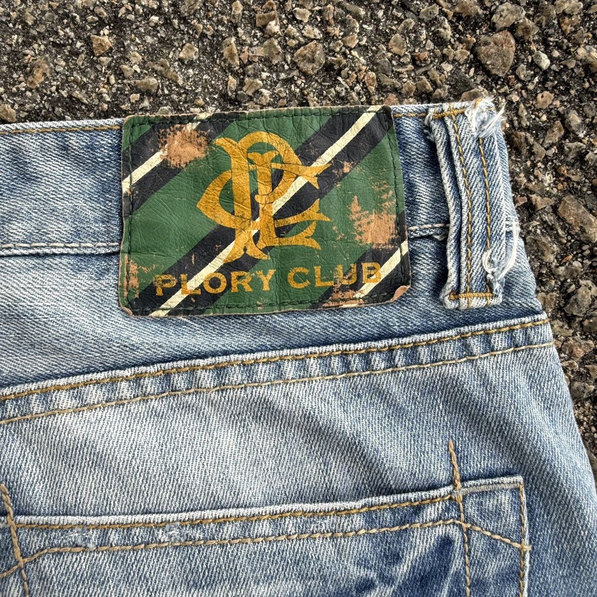 Japanese Brand VINTAGE PLORY CLUB STRAIGHT FADED JEAN DENIM PANTS Size US 34 / EU 50 - 11 Thumbnail