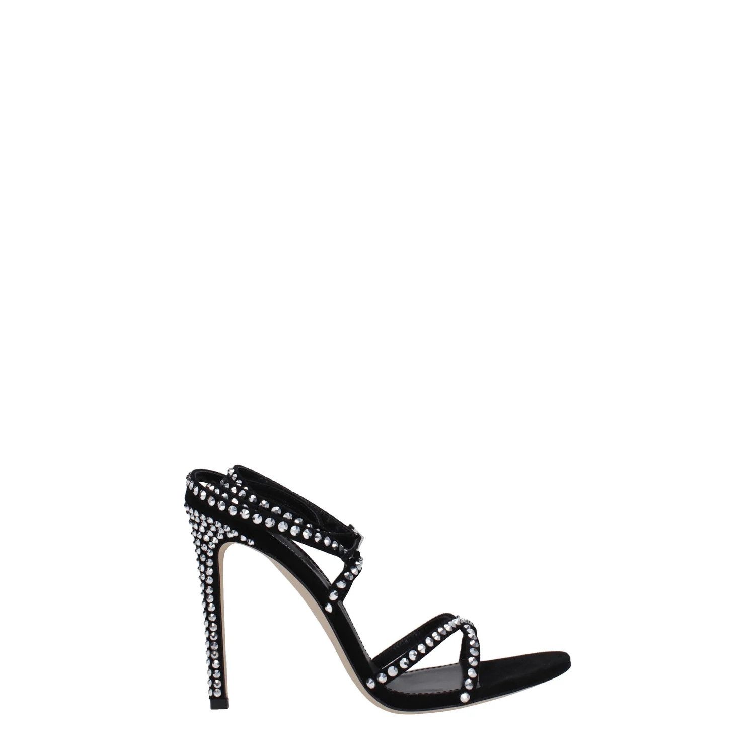 Paris Texas ob1o1e1124 Suede Sandals in Black/Silver Size US 7.5 / IT 37.5 - 1 Thumbnail