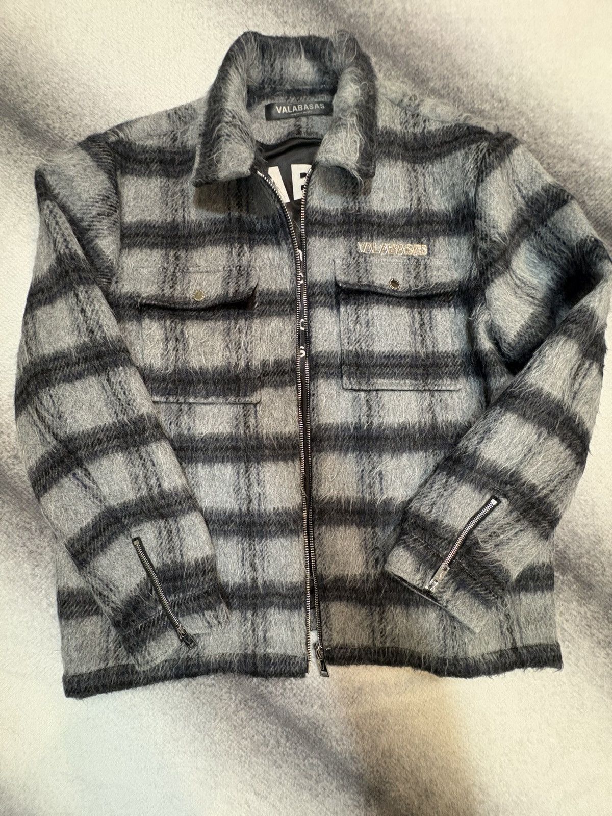 Valabasas NWOT Valabasas 'Poineer' Black Grey Plaid Mohair Jacket XL Size US XL / EU 56 / 4 - 6 Thumbnail