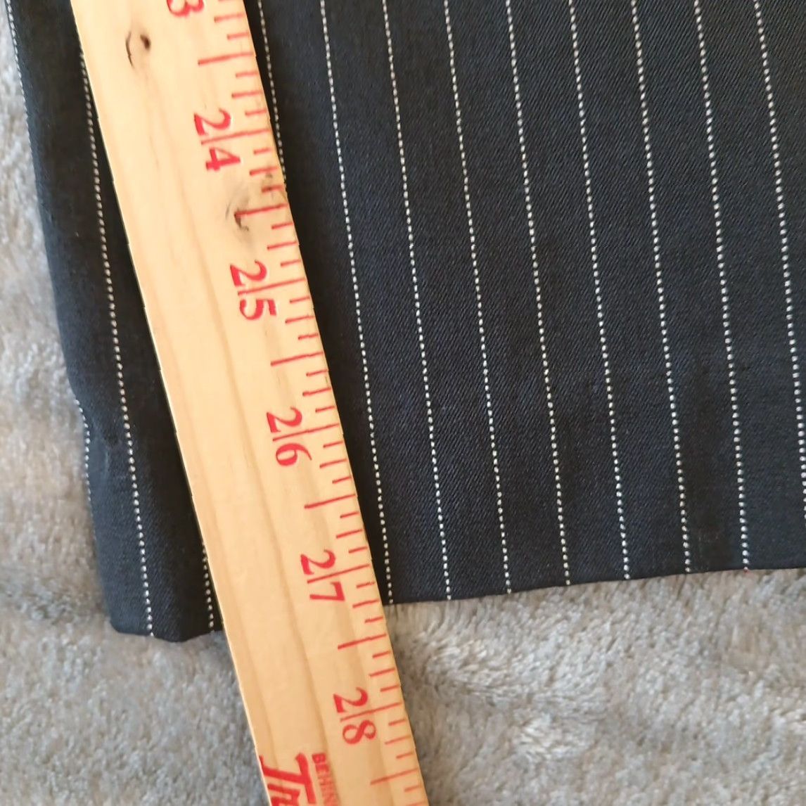 Old Navy Old Navy Pixie Pants Womens 12 Gray Striped Ankle Pockets 32x27 Mid Rise Size 34" / US 12 / IT 48 - 5 Thumbnail