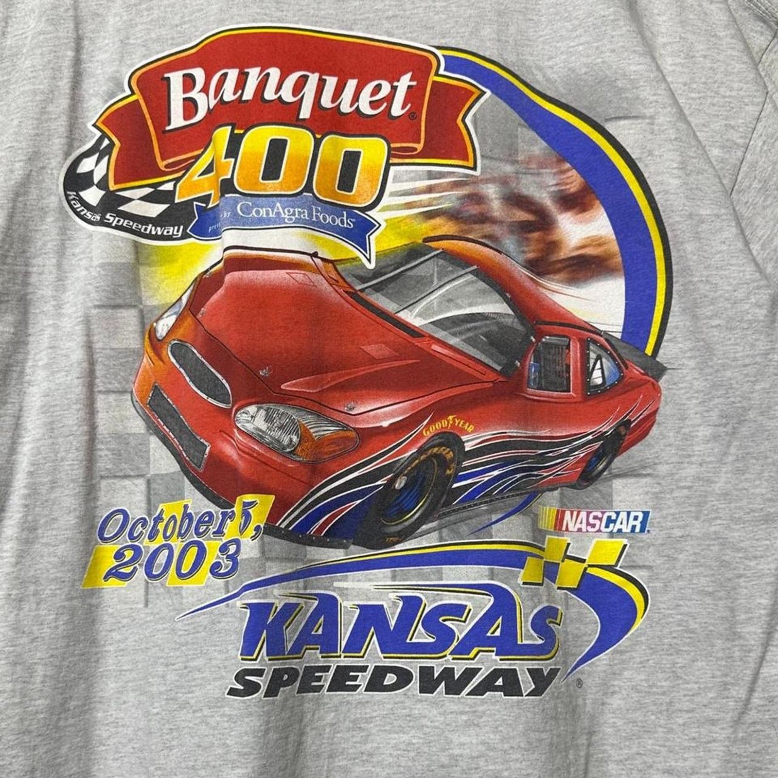 Anvil Vintage Y2K 2003 NASCAR Racing Tee Mens XL Grey Shirt Size US XL / EU 56 / 4 - 2 Thumbnail