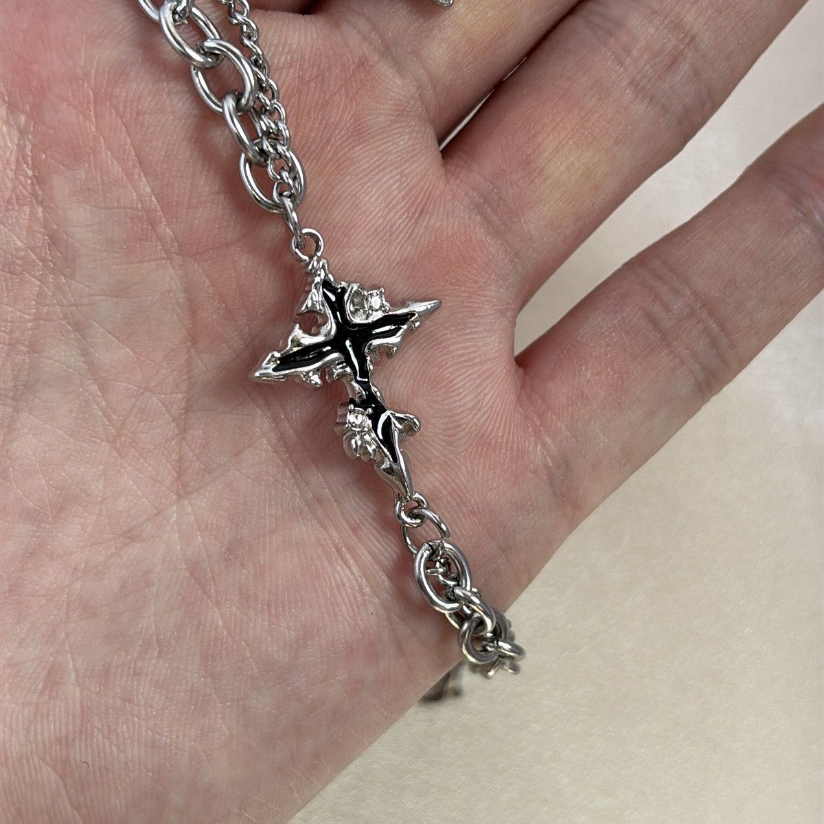 Other Adjustable Cross Link Chain Bracelet for Men Women Size ONE SIZE - 3 Thumbnail