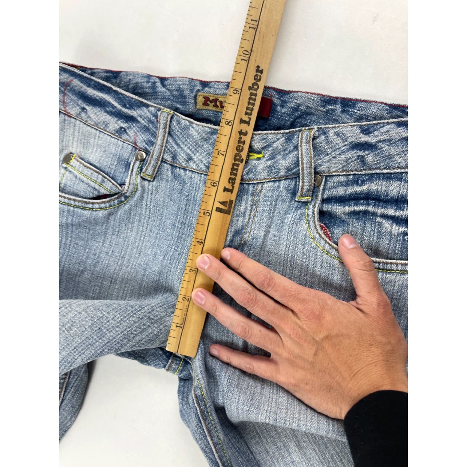 Denime Mudd Jeans Women's Junior's Size 3 Capri Pants Blue Denim Low Rise Straight Leg Capri Jeans Woman Size 26" / US 2 / IT 38 - 7 Thumbnail