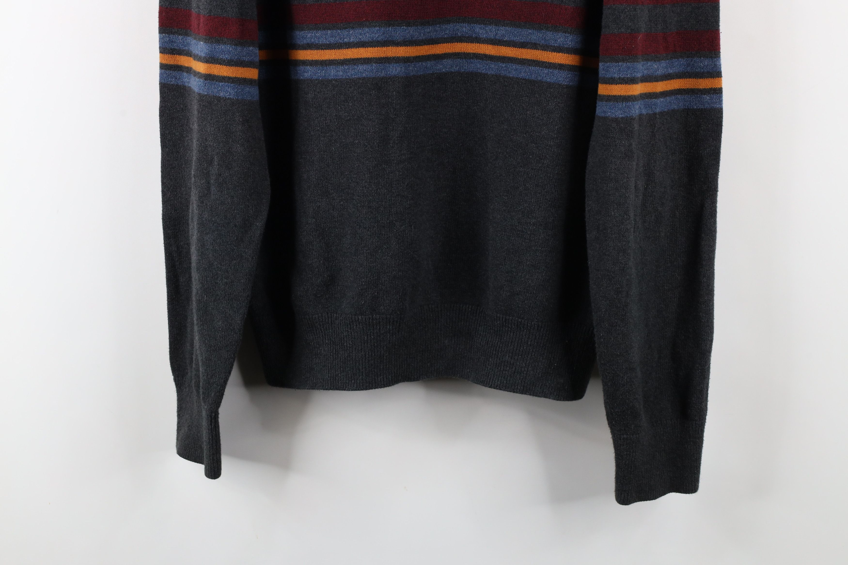 Gap × Vintage Vintage Y2K Gap Rainbow Striped Shawl Collar Knit Sweater Size US M / EU 48-50 / 2 - 11 Thumbnail