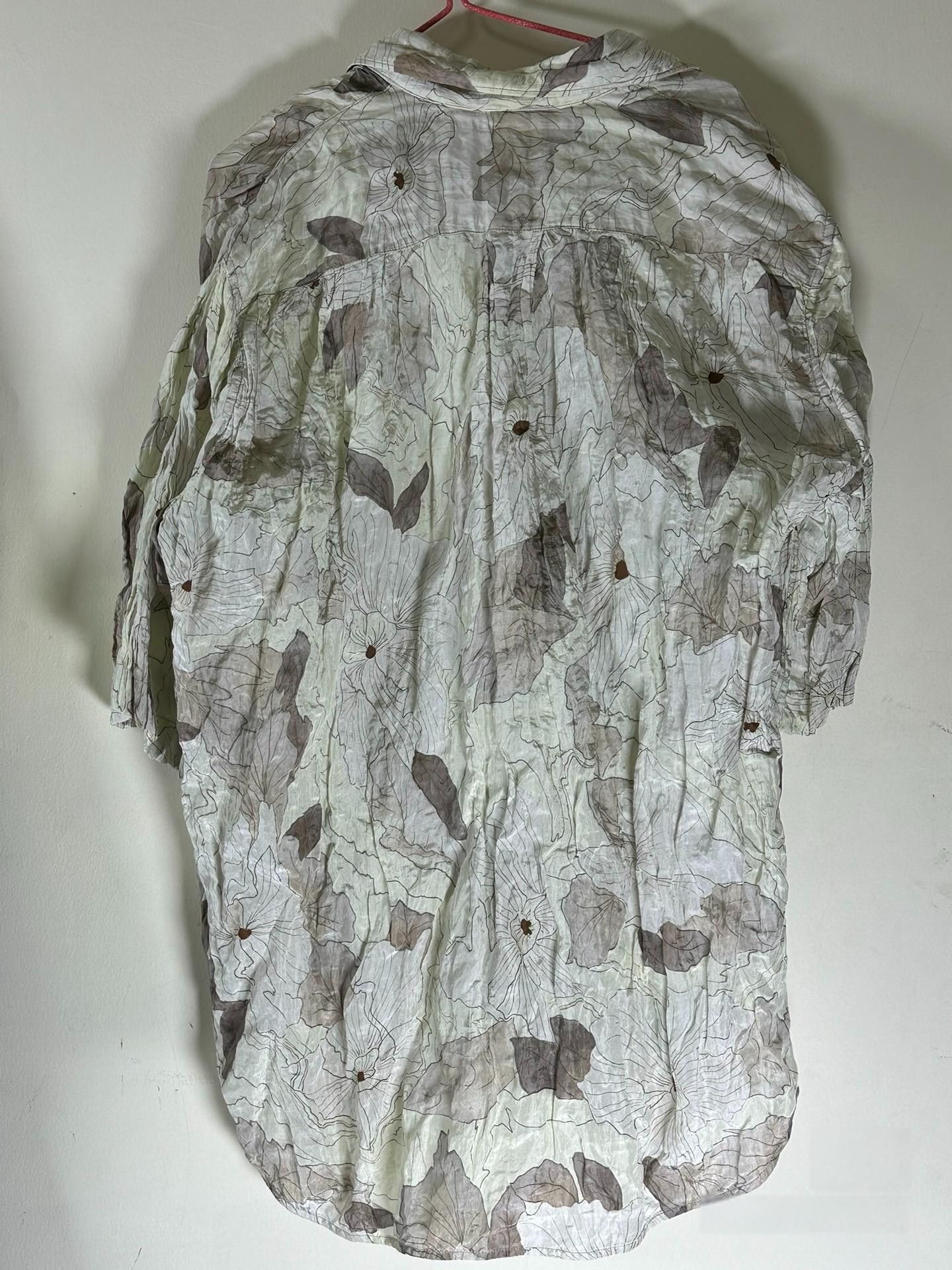 Lemaire Lemaire 23ss dried silk pleated short-sleeved shirt Size US M / EU 48-50 / 2 - 2 Thumbnail