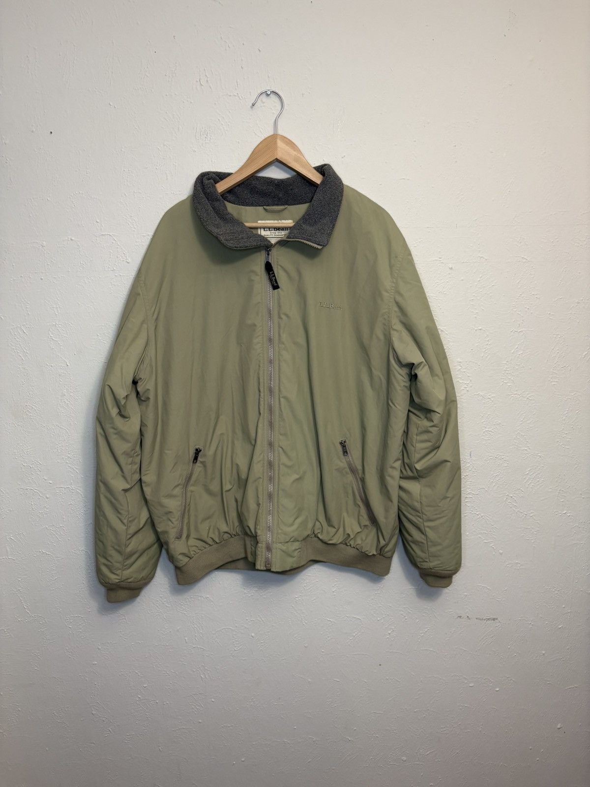 L.L. Bean LL Bean Jacket Mens Fleece Lined Full Zip Vintage Coat Size US XL / EU 56 / 4 - 1 Thumbnail