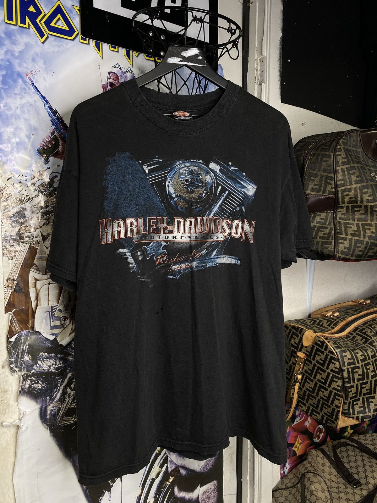 Vintage Vintage 90’s Harley Davidson Motorcycle T-Shirt Choppers Tee Size US L / EU 52-54 / 3 - 7 Thumbnail