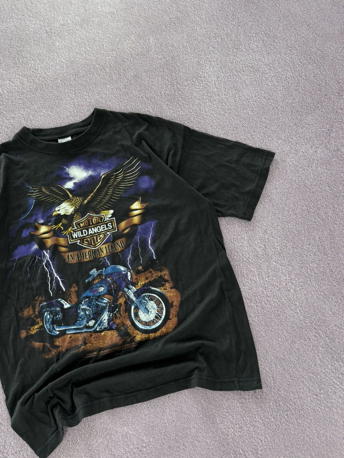 Harley Davidson Harley Davidson Vibe Early 90s Crazy Print Rare T-Shirt Size US XXL / EU 58 / 5 - 5 Thumbnail
