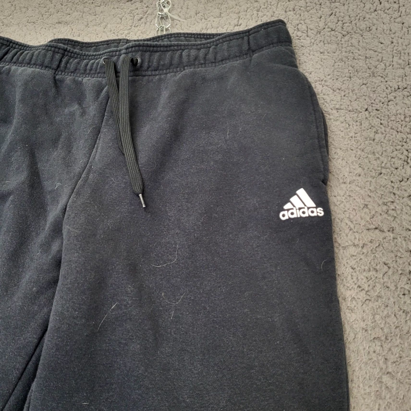 Adidas Adidas Golf Joggers Men Large Black Fleece Pants Cotton Running Athletic Size US 33 - 4 Thumbnail