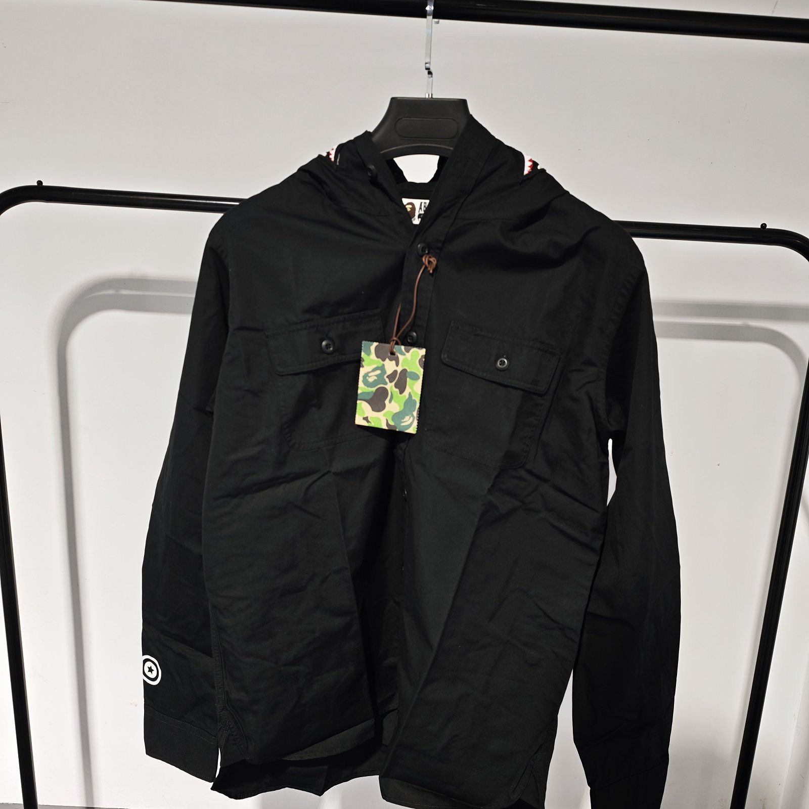 Bape A Bathing Ape Shark Hooded Shirt Size XL Size US XL / EU 56 / 4 - 1 Thumbnail