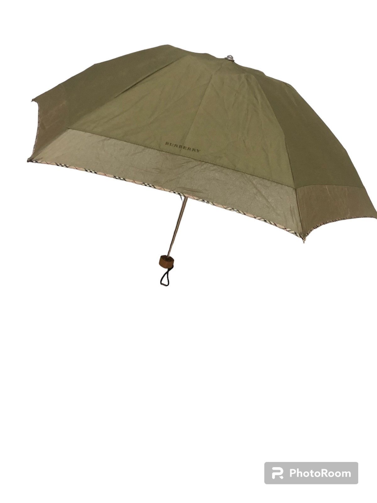 Burberry Prorsum umbrella burberry army green nova check Grailed