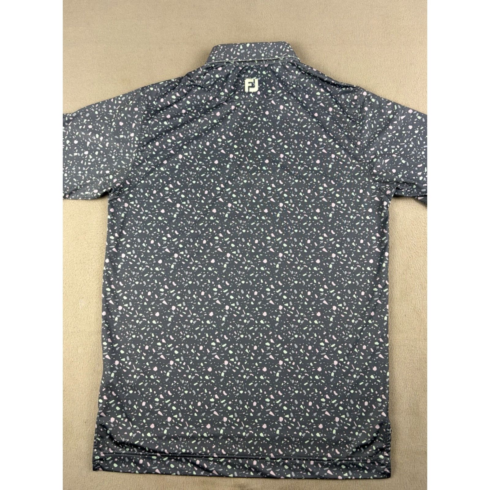 Footjoy Footjoy Polo Shirt Men’s Size M Geometric All Over Print Golf Performance Short Sleeve Collared Blue Polyester Athletic Regular Men Size US M / EU 48-50 / 2 - 5 Thumbnail