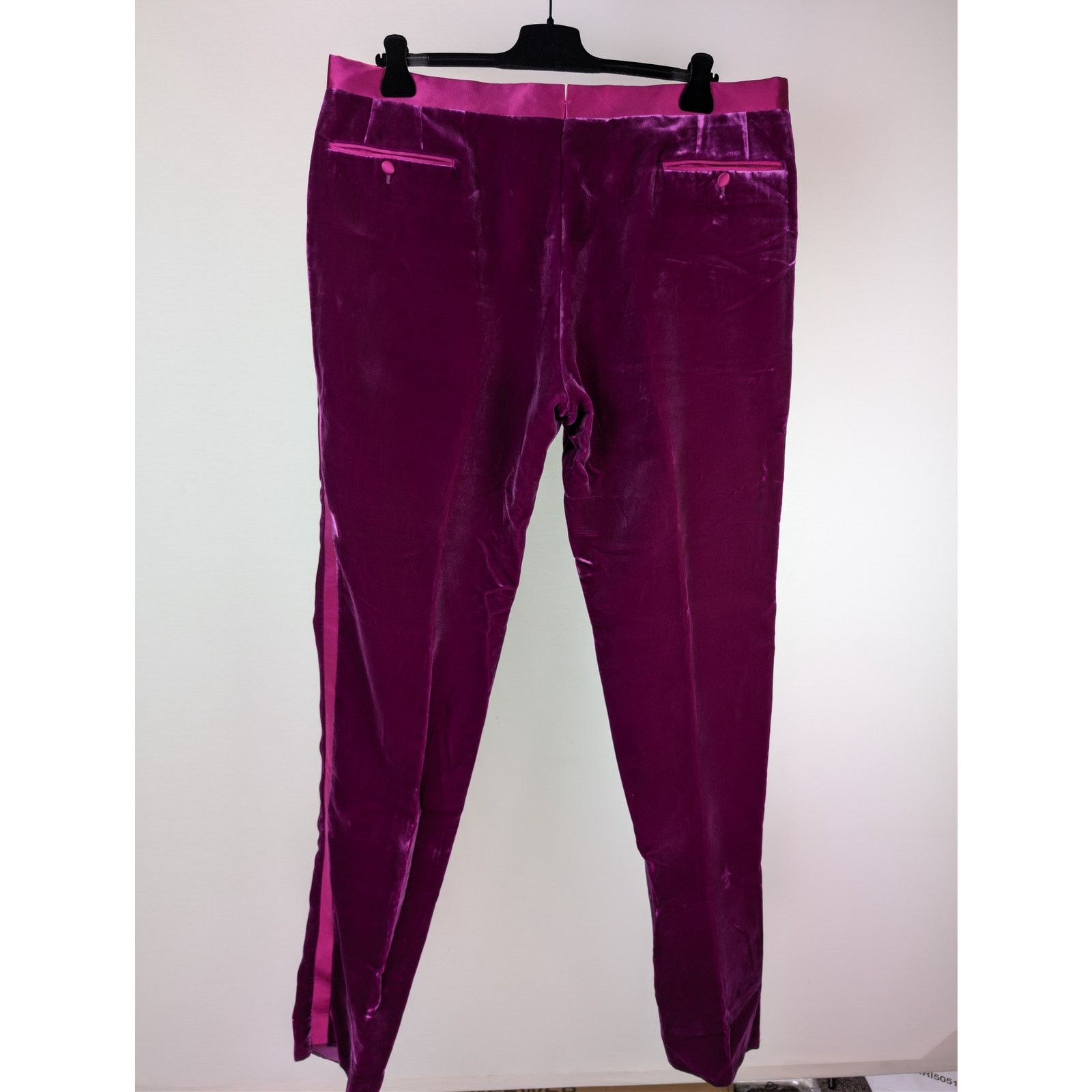 Tom Ford o1rshd1 Slim-Leg Velvet Trousers Pant in Purple Size US 44 / EU 60 - 11 Thumbnail