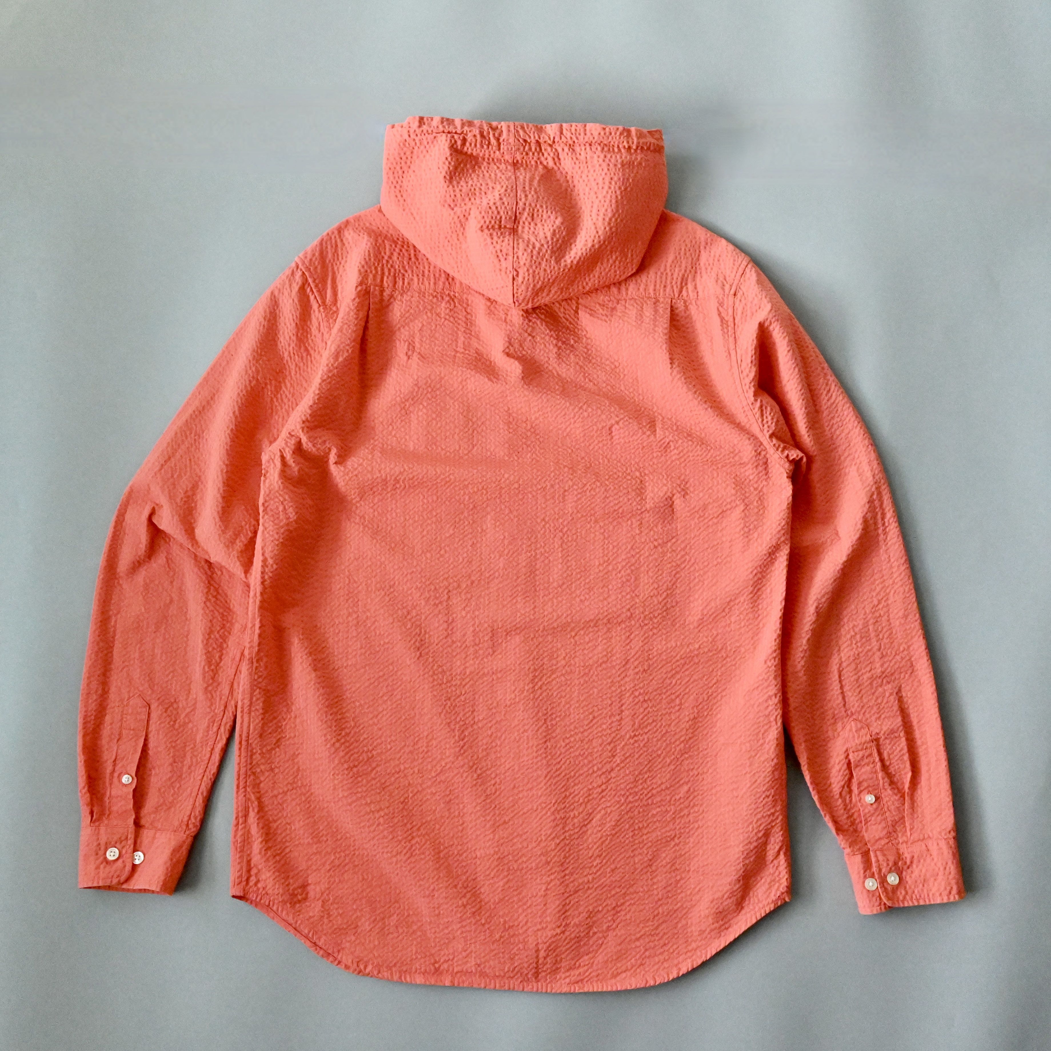 Supreme 15 S/S Supreme seersucker cotton hooded shirt peach L Size US L / EU 52-54 / 3 - 3 Thumbnail
