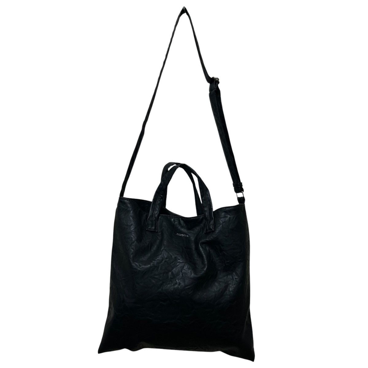 CABANE de ZUCCa 328 00s Cabane de zucca black 2way wrinkled faux leather bag Size ONE SIZE - 2 Thumbnail