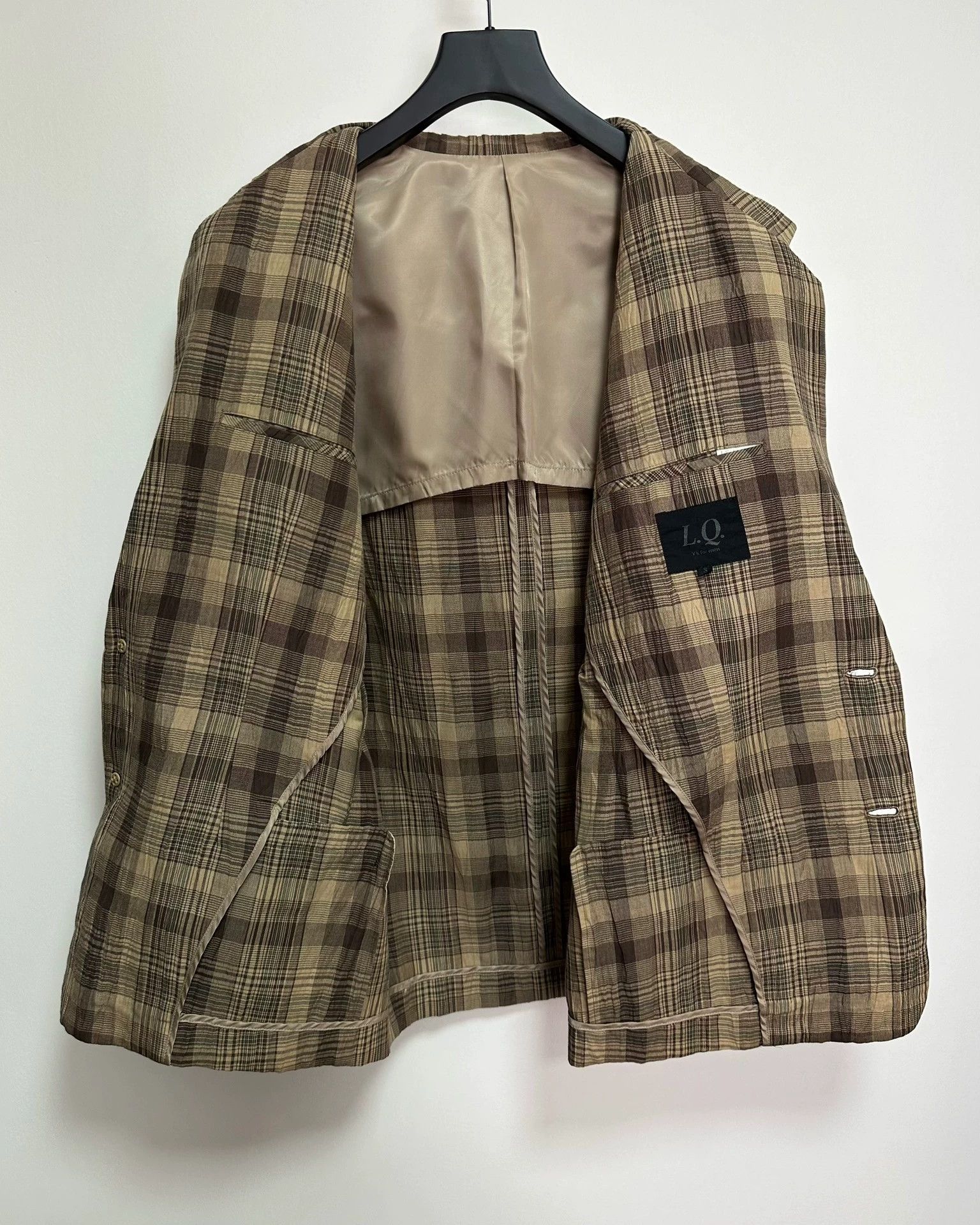 Y's for Men Y’s for men Linen Check Jacket (Padded, Loose, Vintage) Size US S / EU 44-46 / 1 - 3 Thumbnail