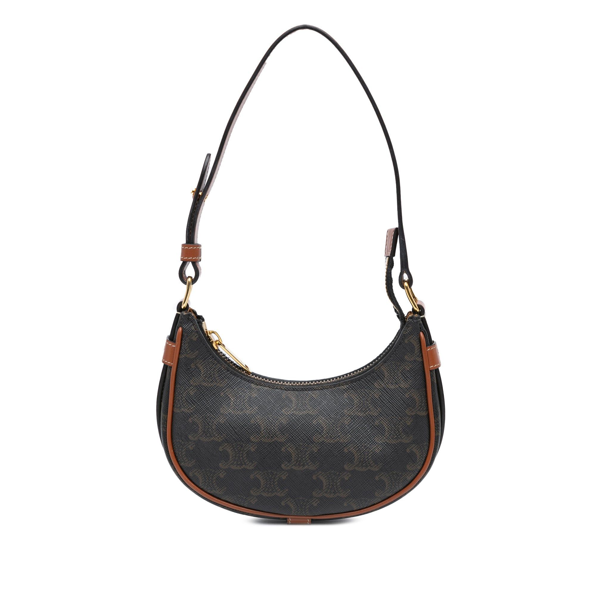 Celine Celine Mini Triomphe Coated Canvas Ava Shoulder Bag Brown Size ONE SIZE - 1 Thumbnail