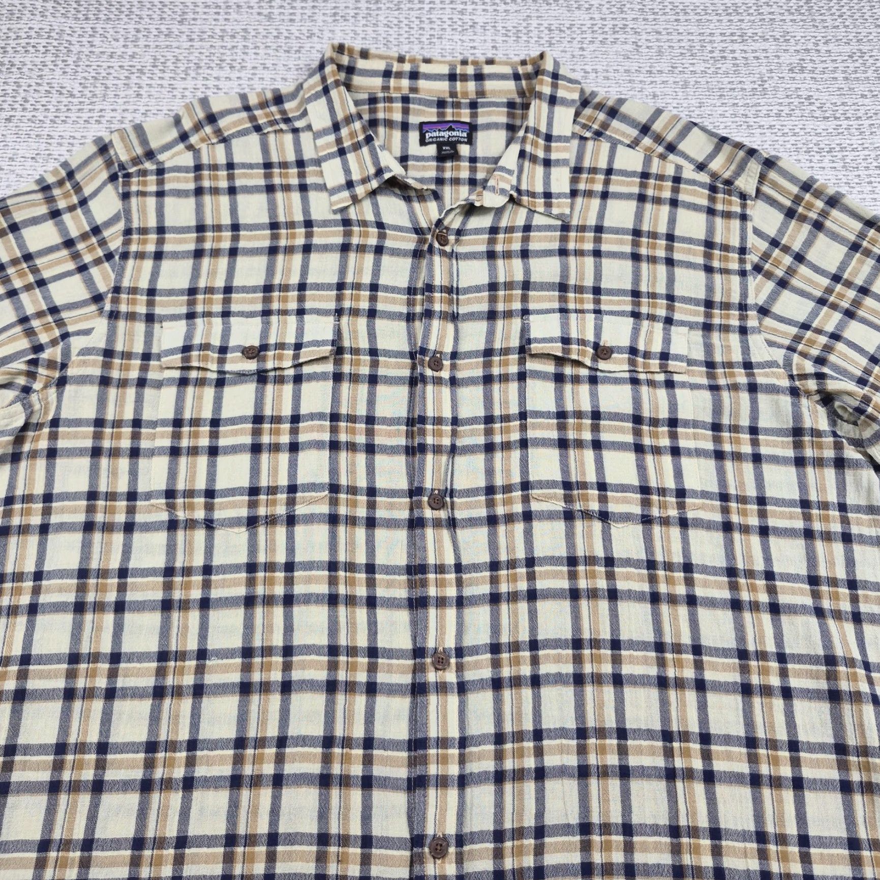 Patagonia Patagonia Button Up Shirt Mens 2XL Beige Plaid Cotton Long Sleeve Hipster Size US XXL / EU 58 / 5 - 4 Thumbnail