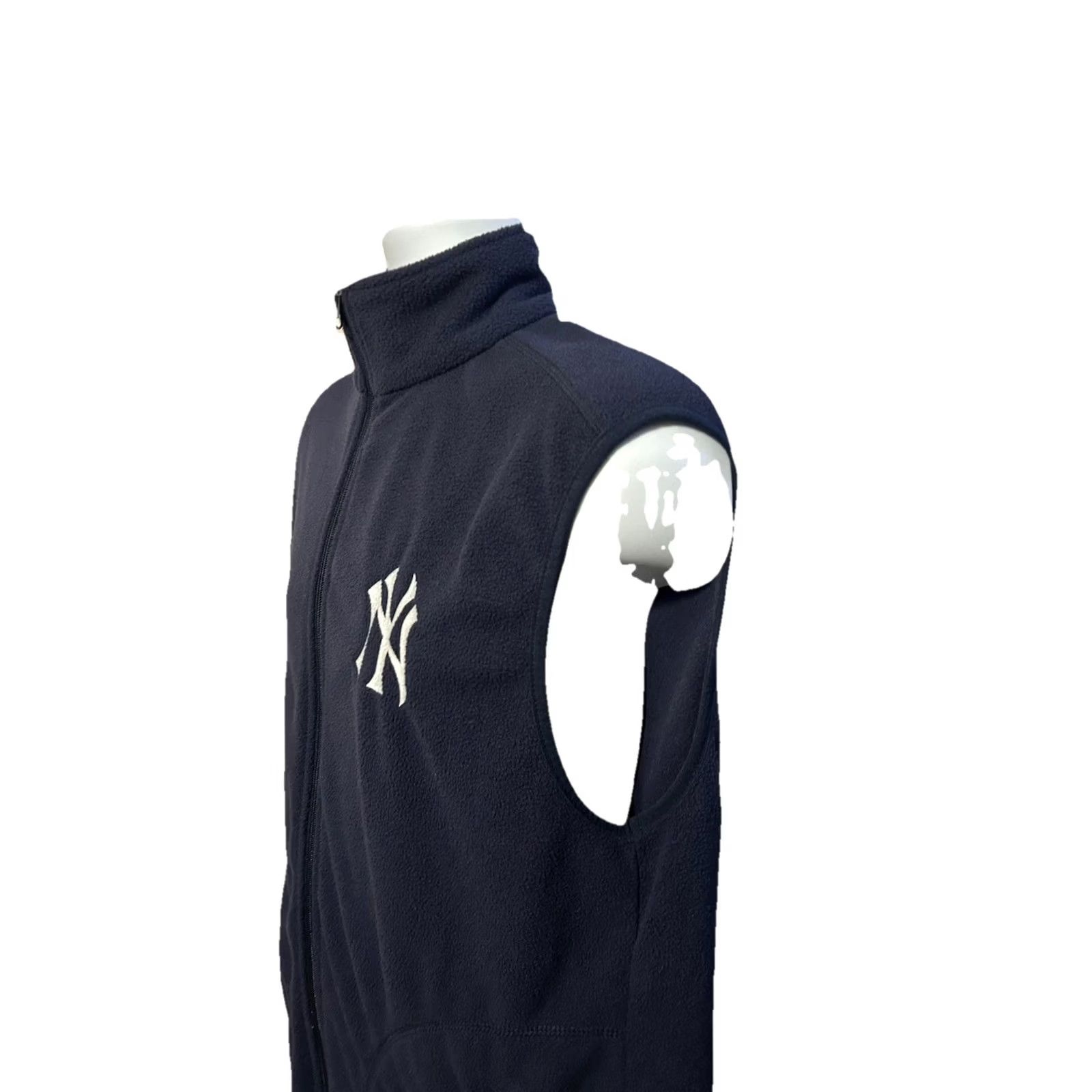 Vintage New York Yankees Vest Full Zip Men XL Navy Embroidered NY Chest Pockets Yanks Size US XL / EU 56 / 4 - 7 Thumbnail