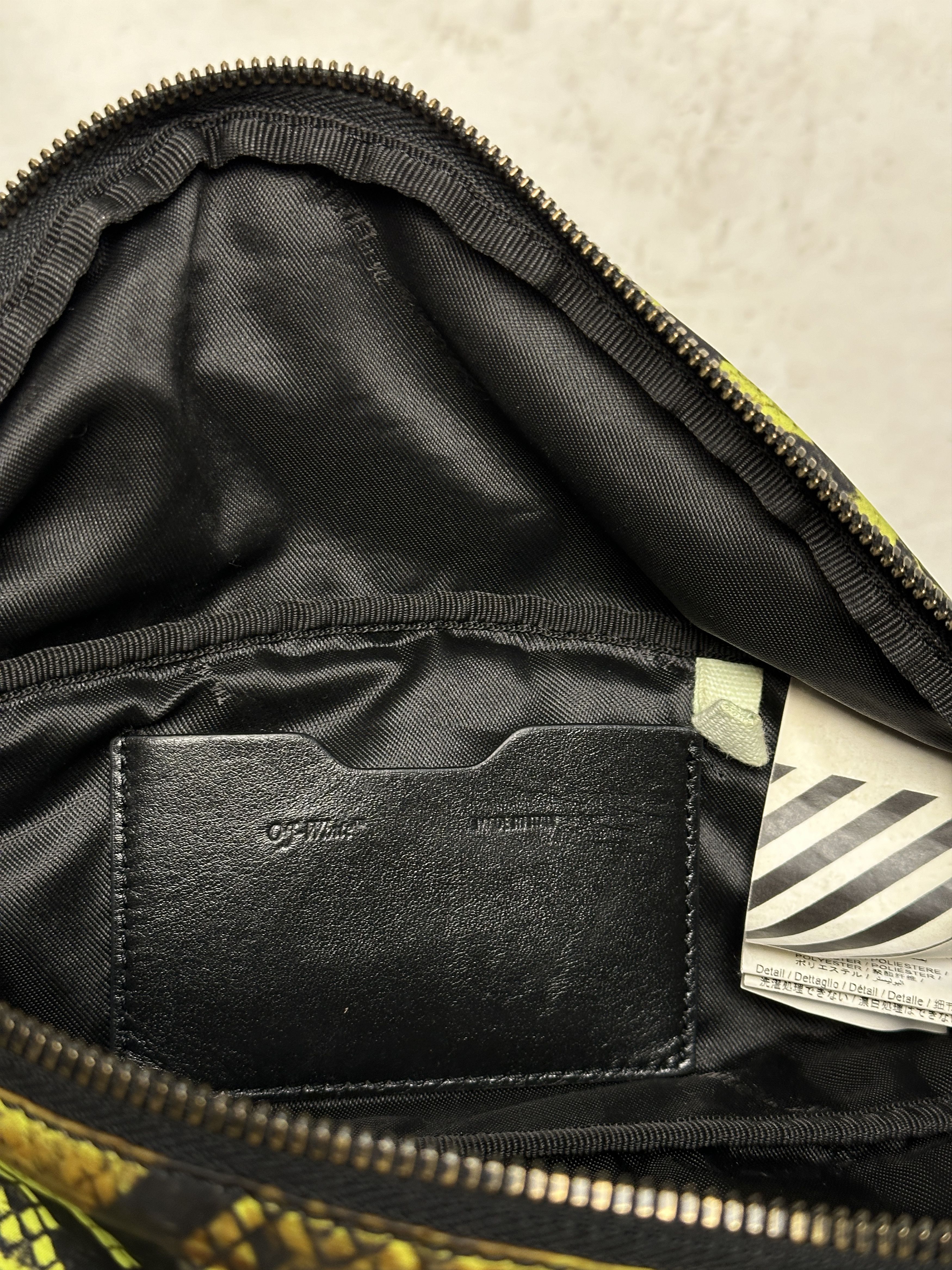 Off-White Off-white Neon Yellow Python-print Belt Bag In Fluo Yellow Size ONE SIZE - 13 Thumbnail