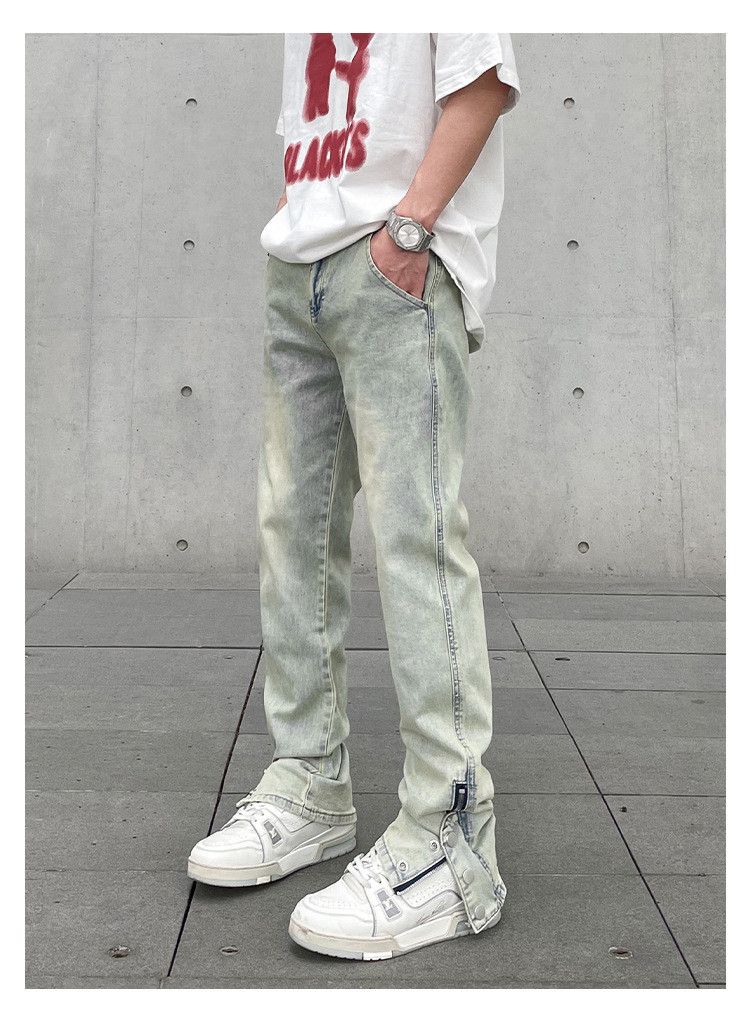 Japanese Brand × Jean Retro high street washed distressed zippered buttoned jeans Size US 32 / EU 48 - 2 Thumbnail