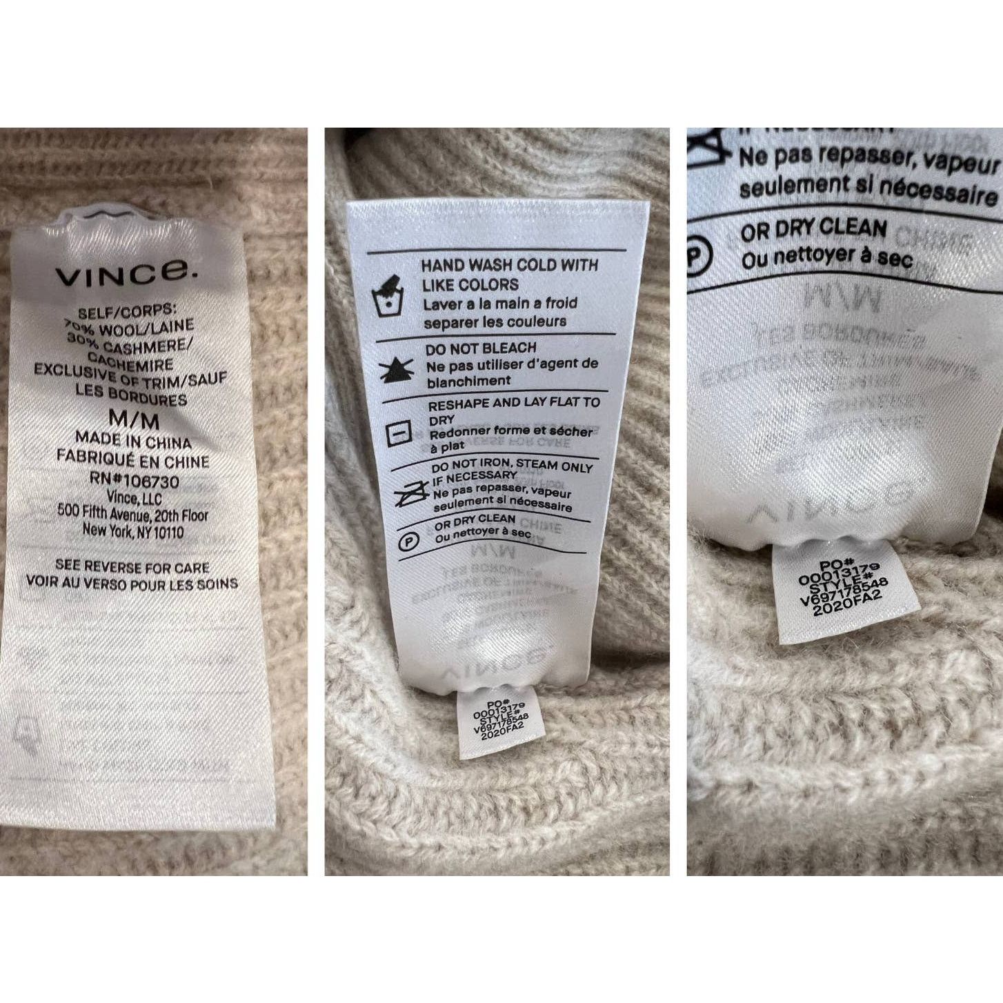 Vince Vince Ribbed Half Zip Sweater Size Medium Size M / US 6-8 / IT 42-44 - 10 Thumbnail