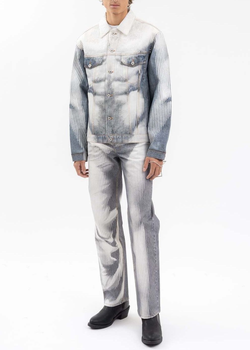 Jean Paul Gaultier × Y/Project Body morph trompe l'oeil denim jacket Size US S / EU 44-46 / 1 - 3 Thumbnail
