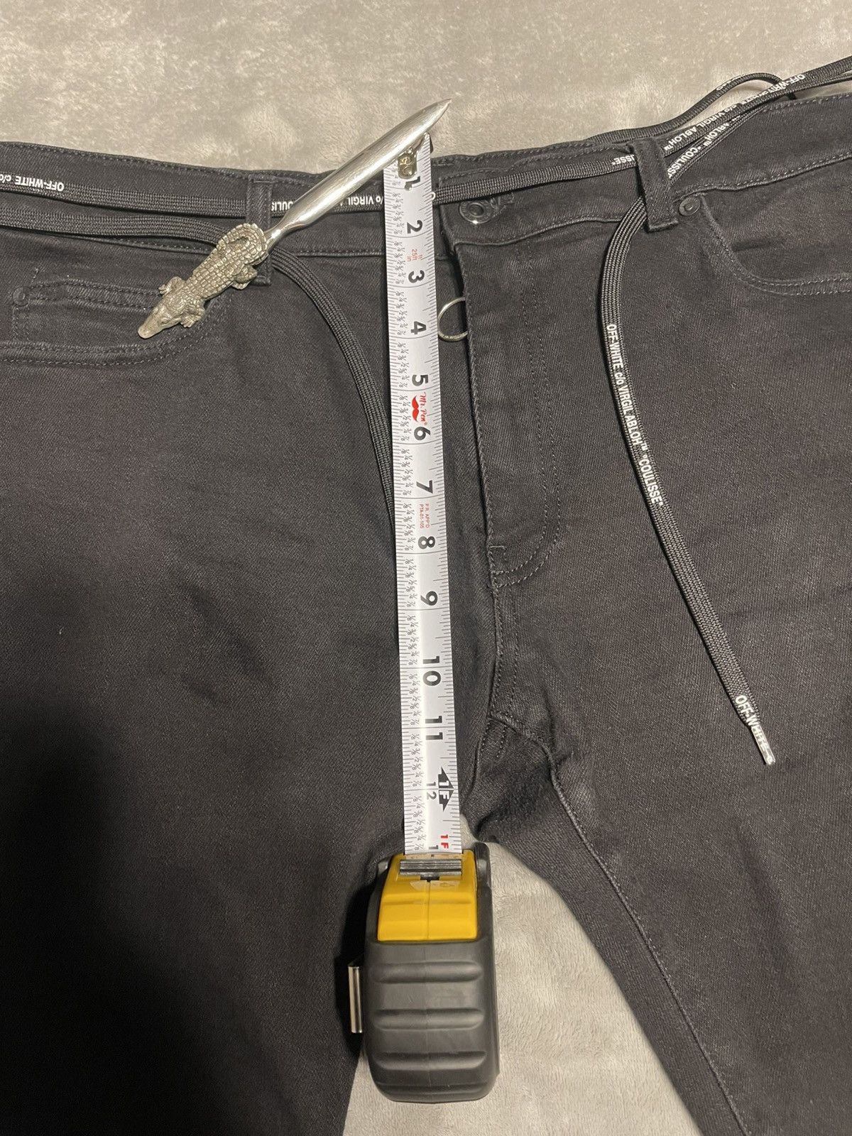 Off-White × Virgil Abloh OFF-WHITE C/O VIRGIL ABLOH RARE BLACK DENIM JEANS SIZE 38X30 Size US 38 / EU 54 - 8 Thumbnail