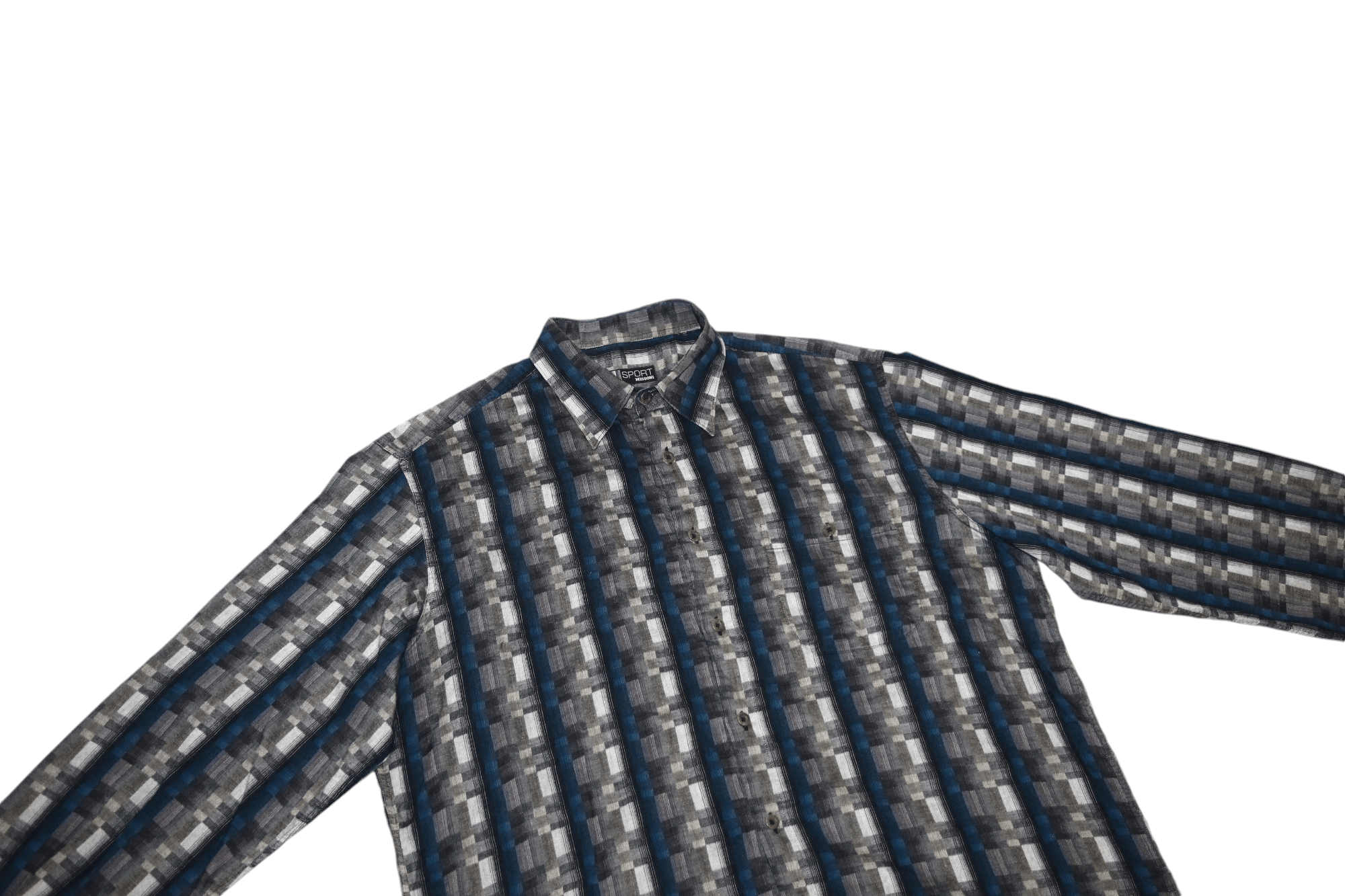 Missoni Missoni Sport linen cotton gingham gradient checker shirt Size US XXL / EU 58 / 5 - 12 Thumbnail