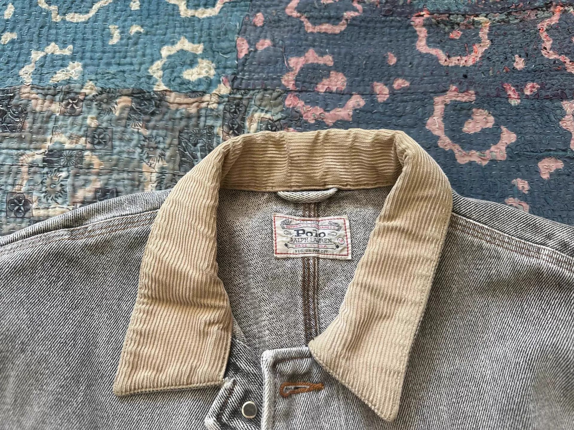RRL Ralph Lauren RRL 80s Corduroy Panel Short Wide Jacket Wht Label Size US M / EU 48-50 / 2 - 5 Thumbnail