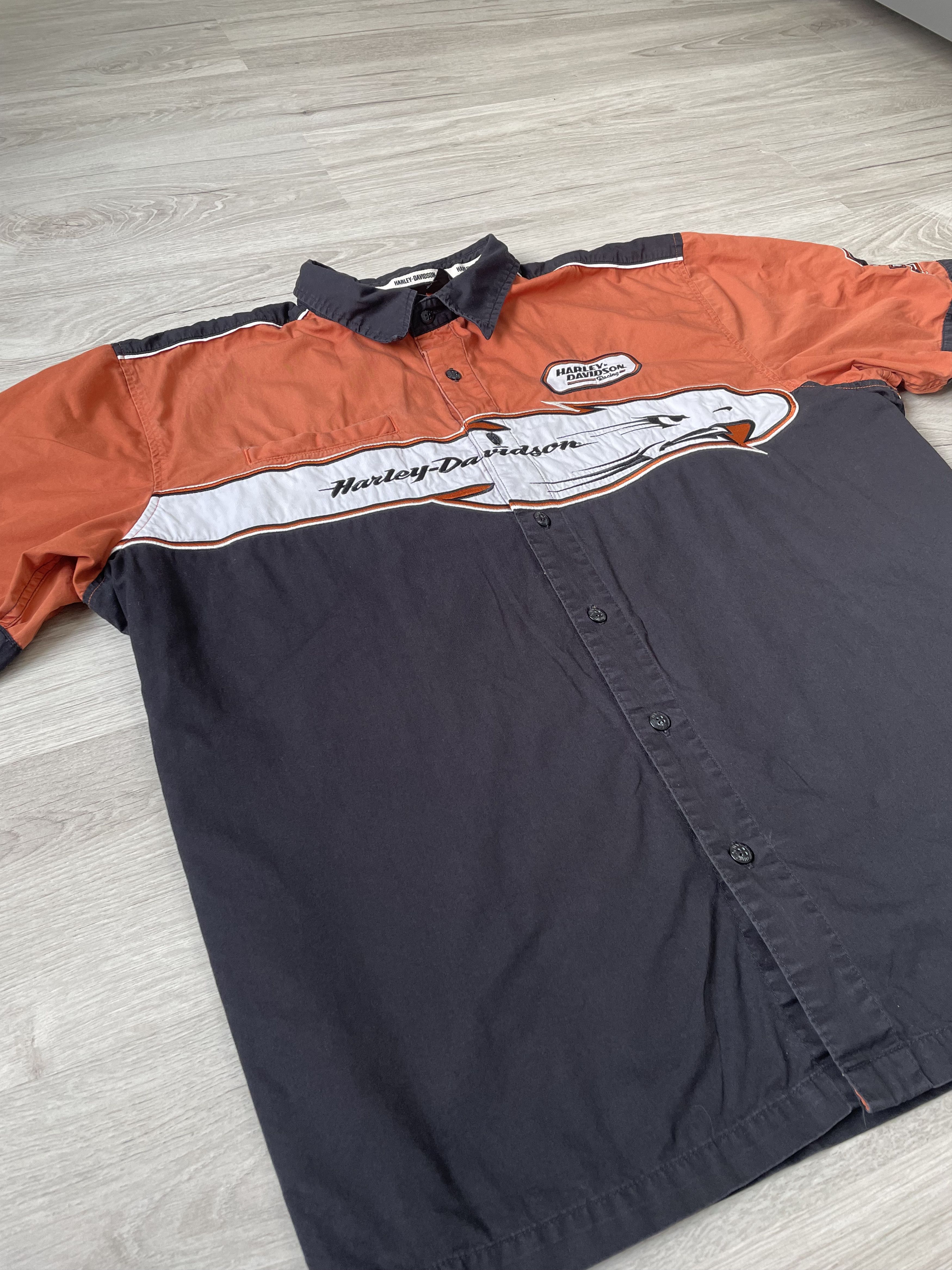 Harley Davidson × Japanese Brand × Vintage Vintage Men's Polo Harley Davidson up Shirt Size US XXL / EU 58 / 5 - 12 Thumbnail