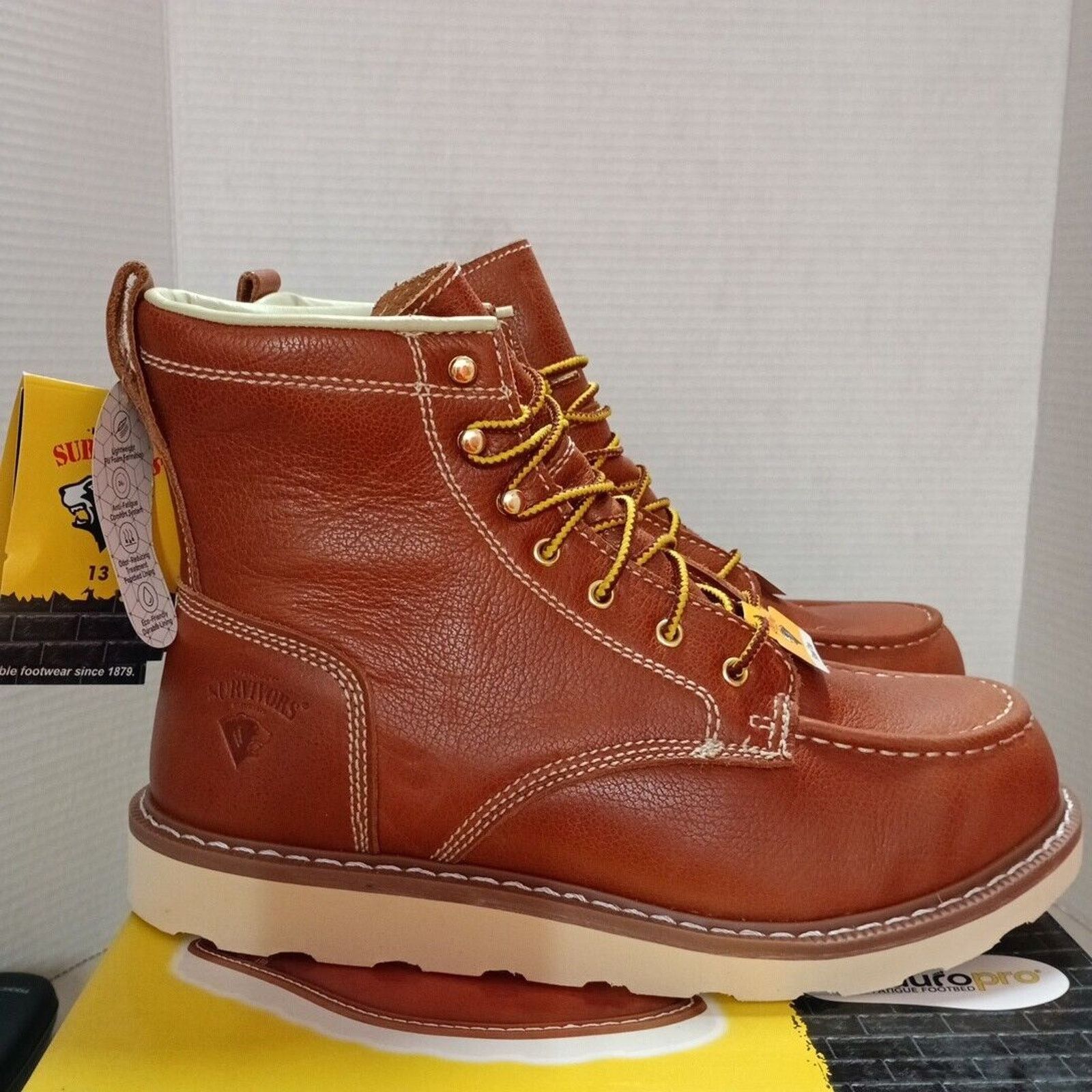 Other Herman Survivors Men's Size 13 6" Shaft Steel Toe Work Boots Size US 13 / EU 46 - 1 Thumbnail