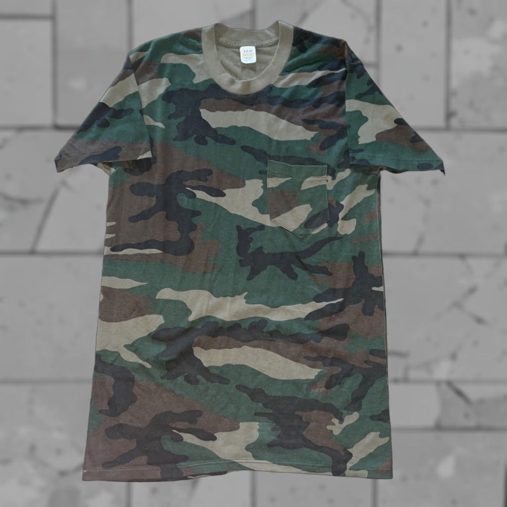 Vintage VINTAGE 50/50 SINGLE STITCH camo t-shirt Mens M USA Camouflage Stitch Shirt Mens M Size US M / EU 48-50 / 2 - 1 Thumbnail