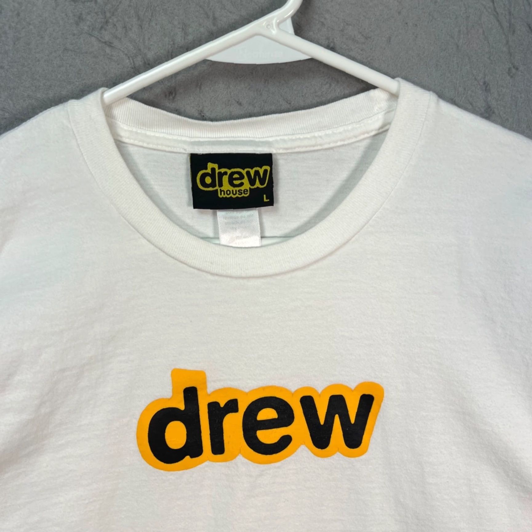 Drew House Drew House Mens Large White Long Sleeve Crewneck Graphic Tee T Shirt Size US L / EU 52-54 / 3 - 5 Thumbnail