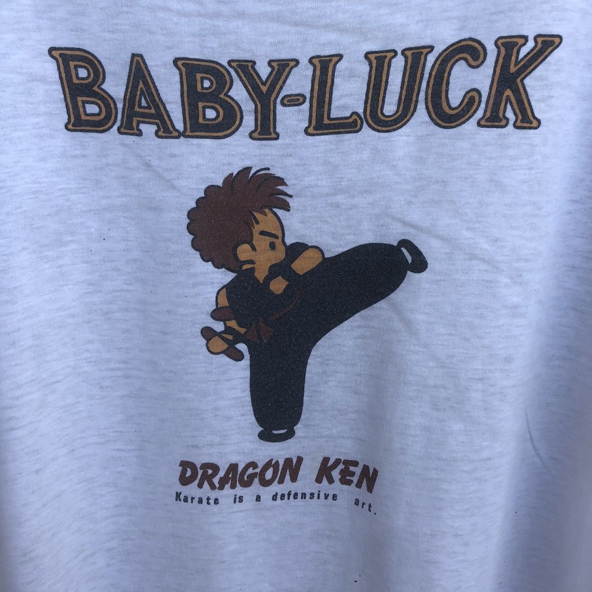 Vintage 90’ Karate Is Defensive Art Baby-Luck Shirt Size US M / EU 48-50 / 2 - 2 Thumbnail