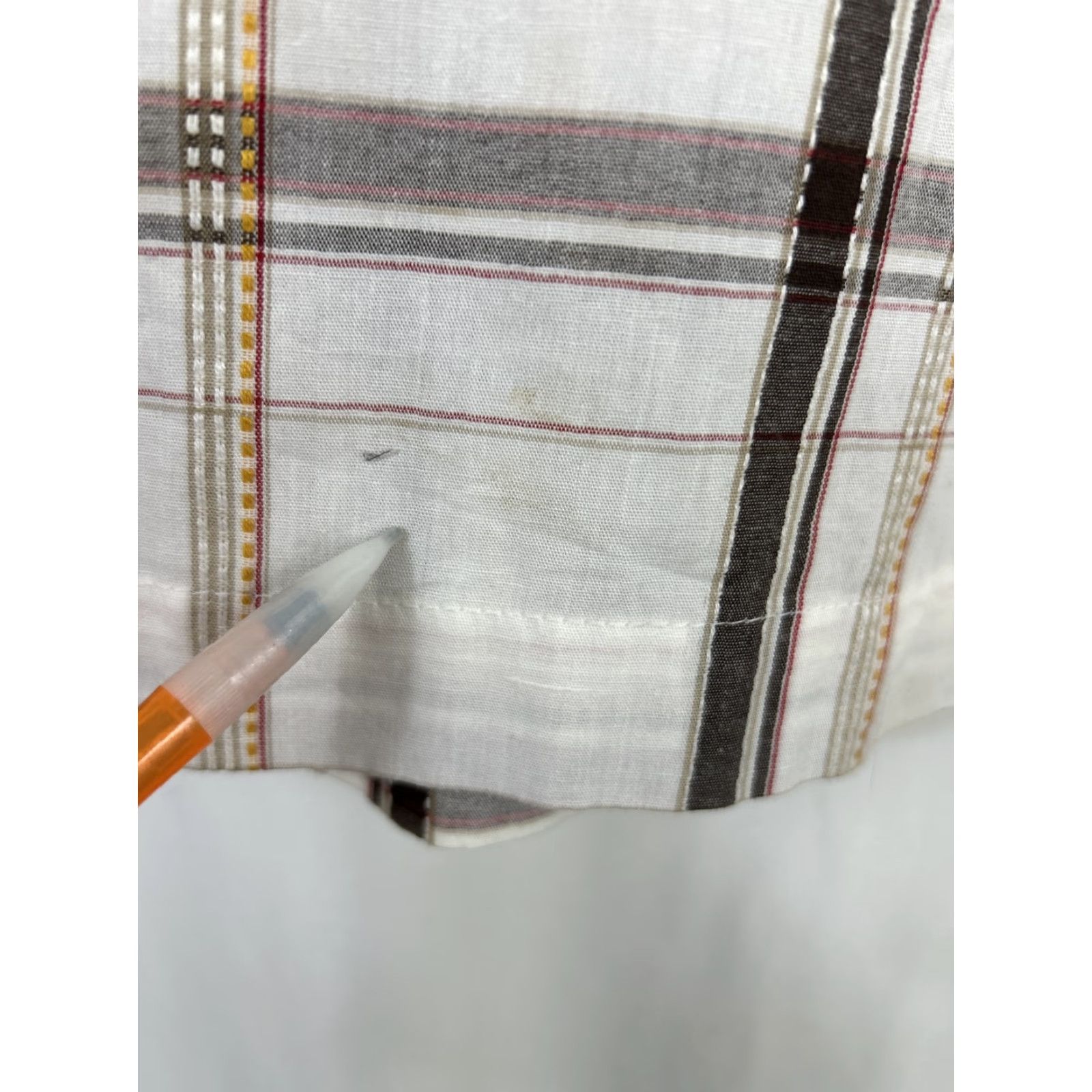 Avirex VINTAGE Avirex Shirt Mens M Button-Up Short Sleeve Brown White Plaid 100% Cotton Striped Size US M / EU 48-50 / 2 - 6 Thumbnail