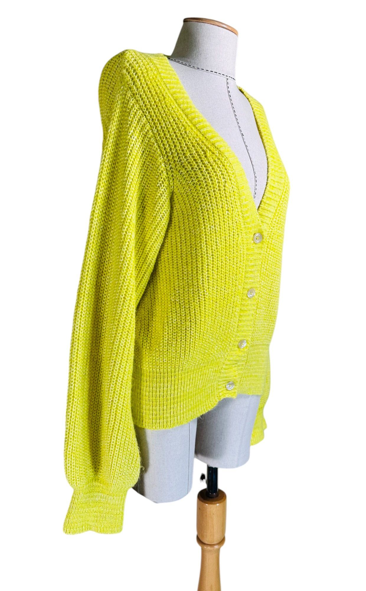 Mads Norgaard Yellow Cotton Cardigan Mohair Size S / US 4 / IT 40 - 2 Thumbnail