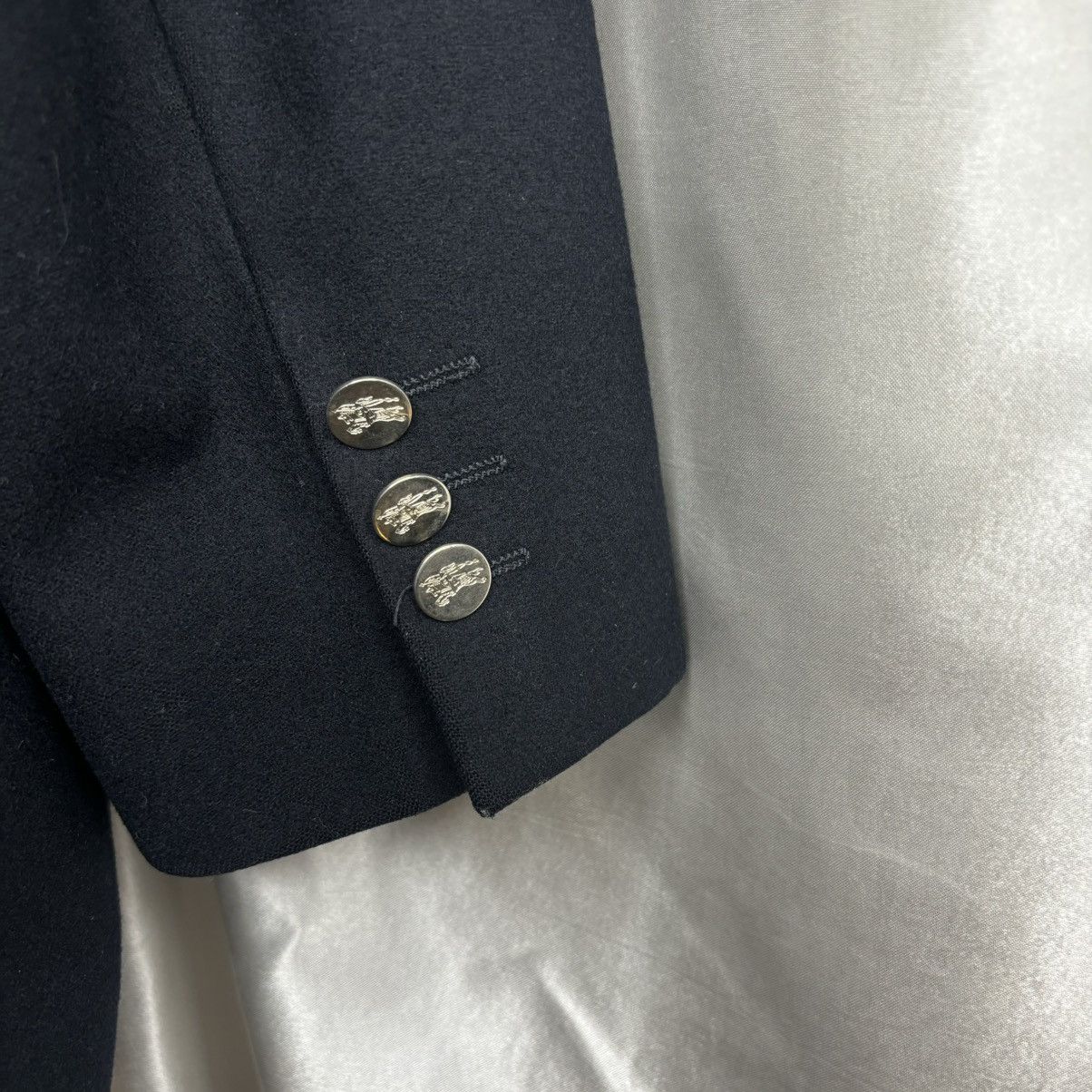 Burberry × Vintage vintage woolen Burberrys double breasted blazer jacket logo Size ONE SIZE - 12 Thumbnail