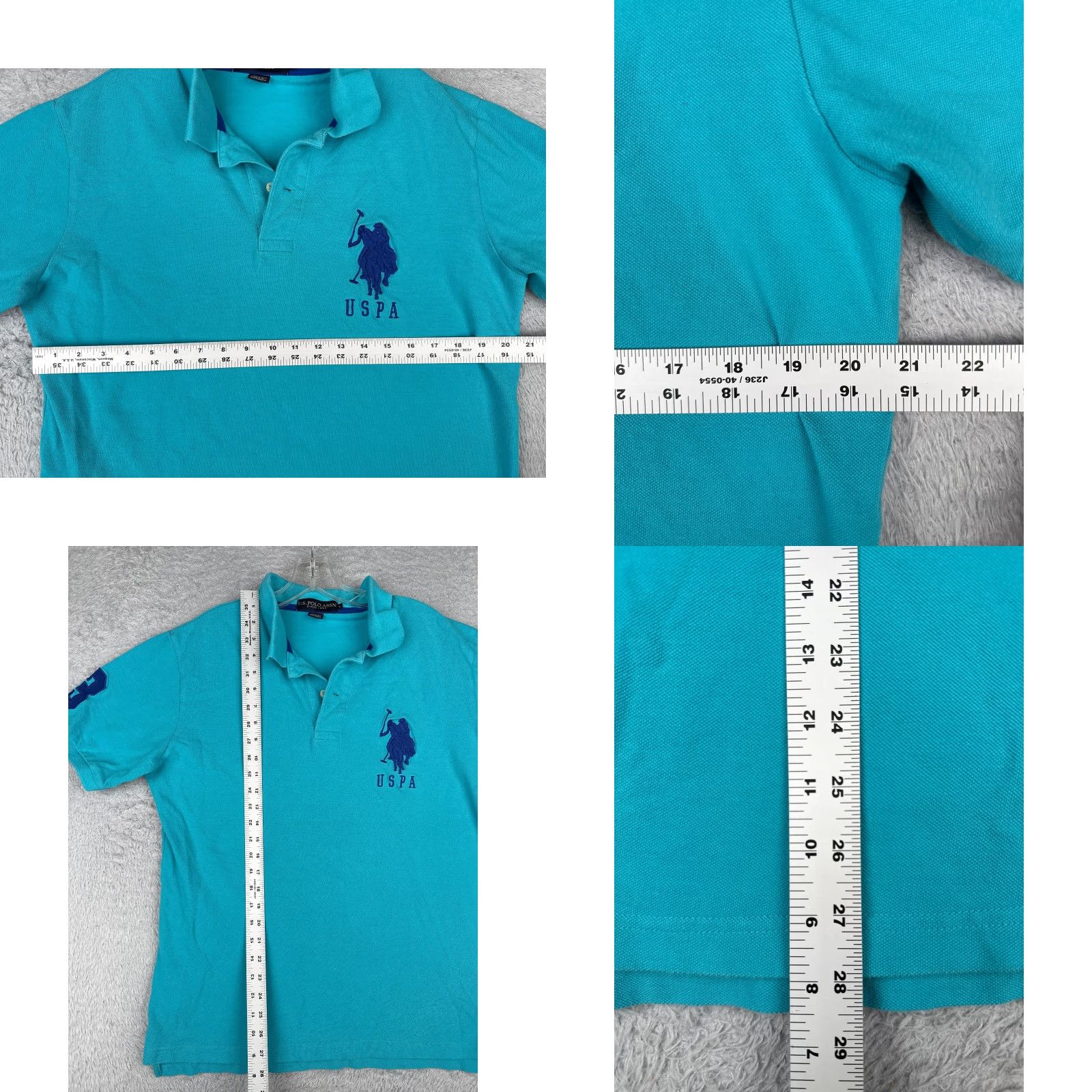 Vintage US Polo Assn Slim Fit Polo Shirt Men Large Blue Short Sleeve 100% Cotton Big Pony Logo Sports Casual Size US L / EU 52-54 / 3 - 8 Thumbnail