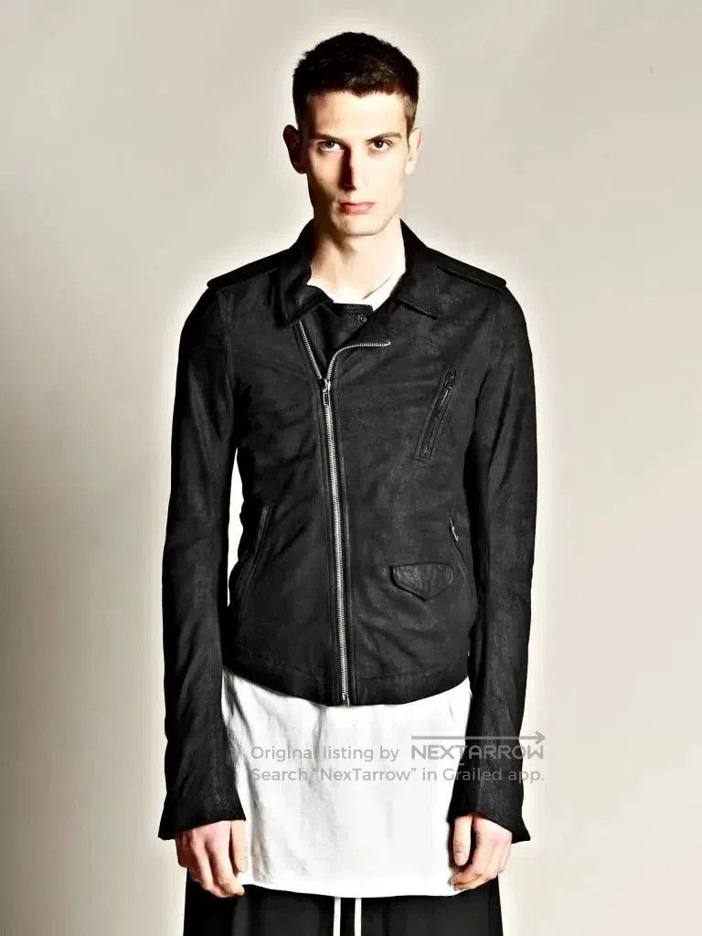 Rick Owens Rick Owens Biker Jacket with Unique Cut. Size US M / EU 48-50 / 2 - 8 Thumbnail