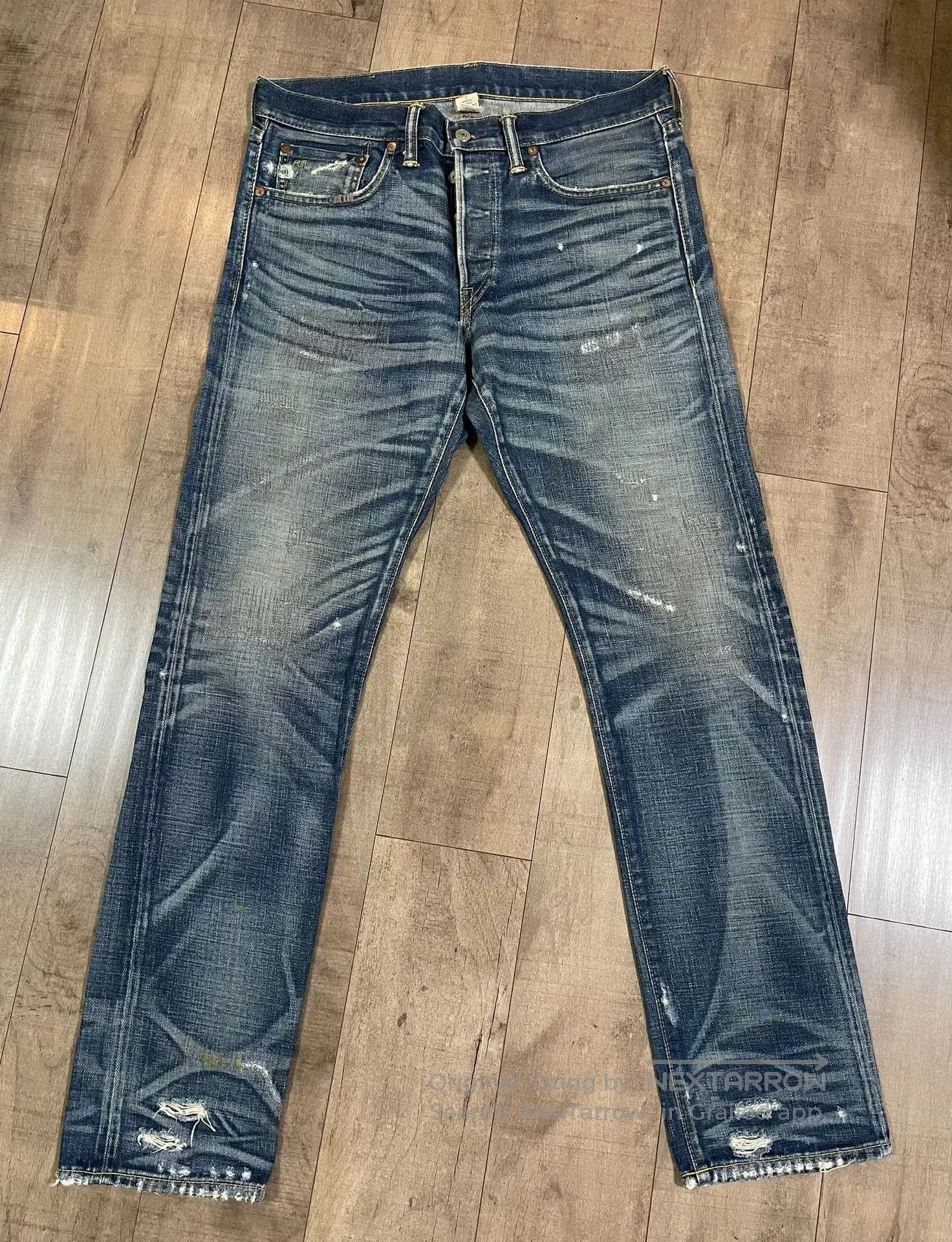 RRL Ralph Lauren RRL Vintage Washed Distressed Denim Jeans. Size US 34 / EU 50 - 1 Thumbnail