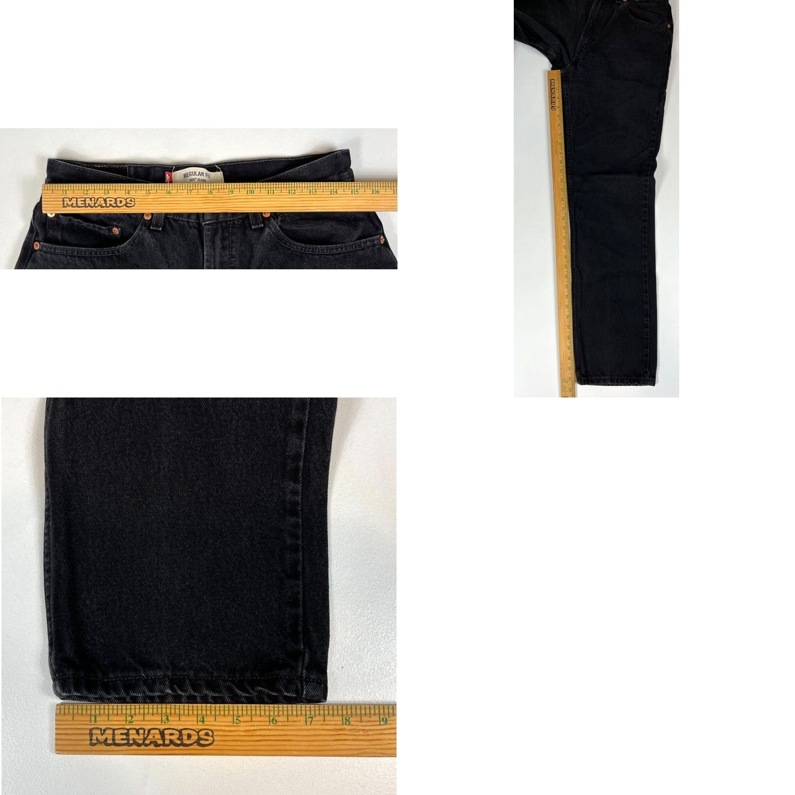 Levi's VINTAGE Levi's 505 Jeans Regular Straight Black Sz 33x34 Mens Jeans Size US 30 / EU 46 - 8 Thumbnail