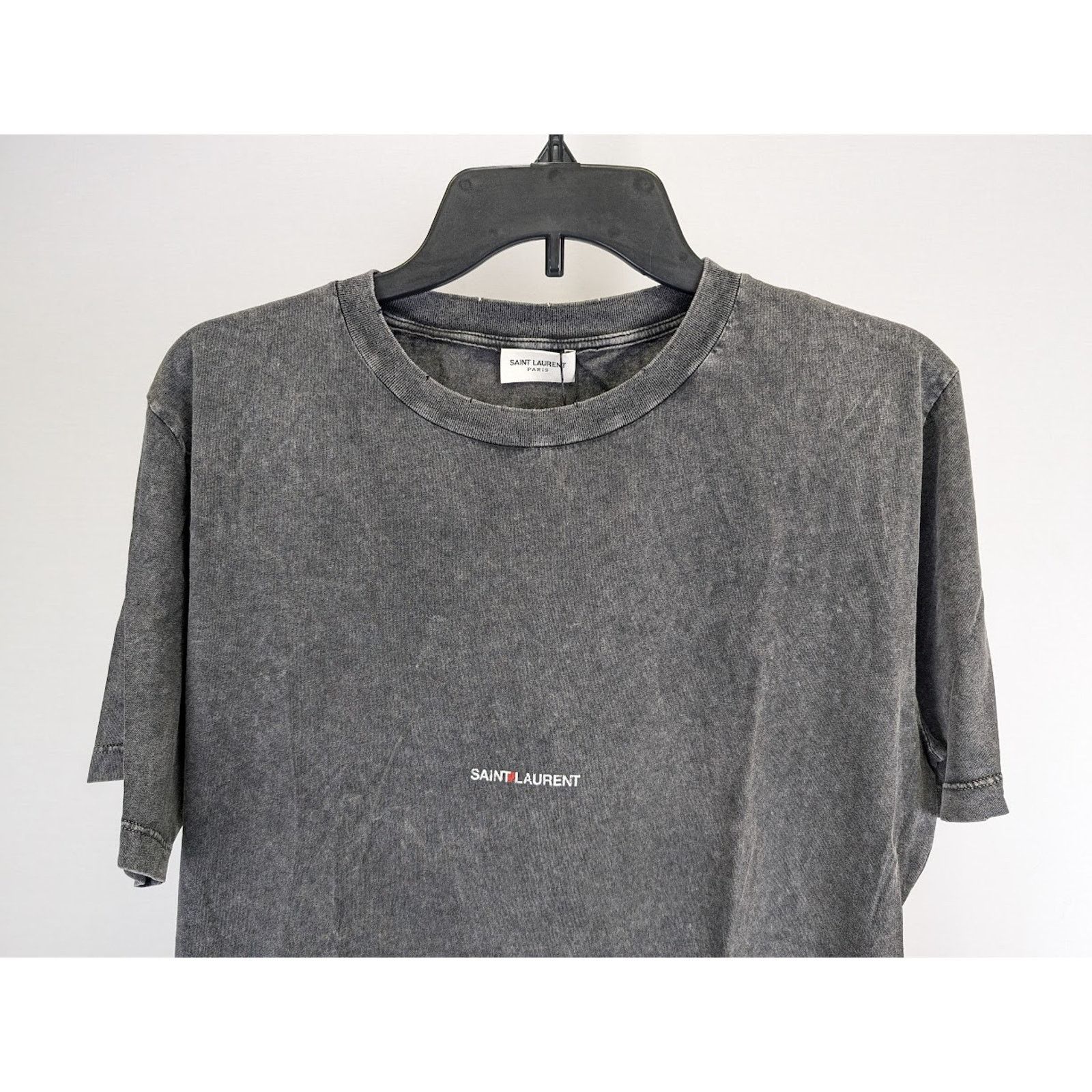 Saint Laurent Paris o1rshd1 Logo Print T-Shirt in Black Size US XXL / EU 58 / 5 - 5 Thumbnail